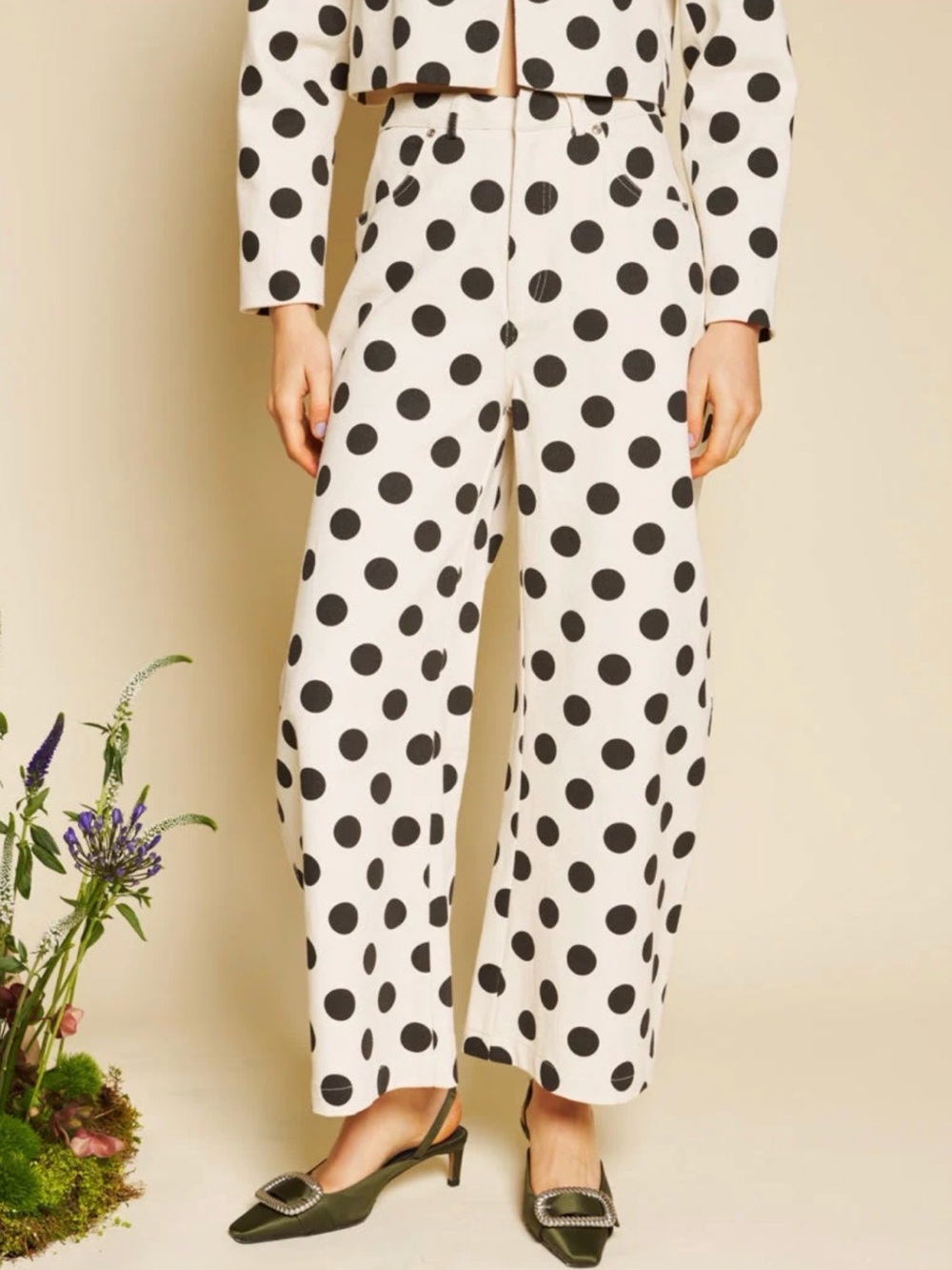 NWT Sister Jane Renée Spot Denim Trousers Size Large